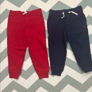 Polo by Ralph Lauren Kids' Red and Navy Sweatpants